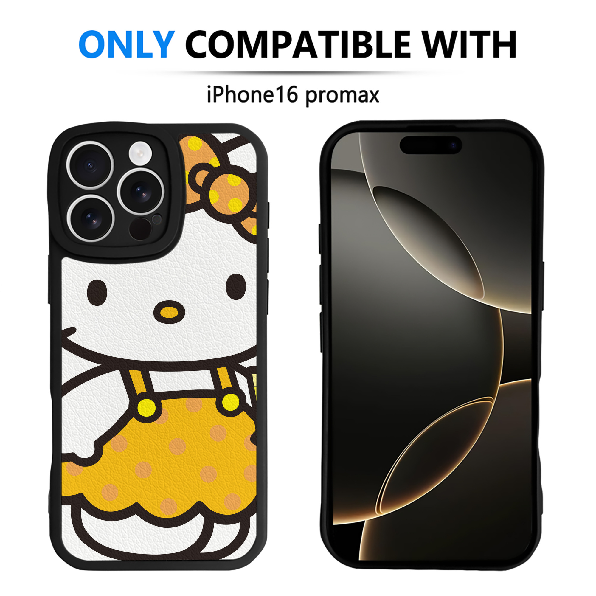 （画像用） Hello Kitty ハローキティ 【iPhone 16シリーズ対応】シリコンスマホケース（レザー調） 材質：シリコン